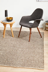 Carlos Felted Wool Rug Brown Natural