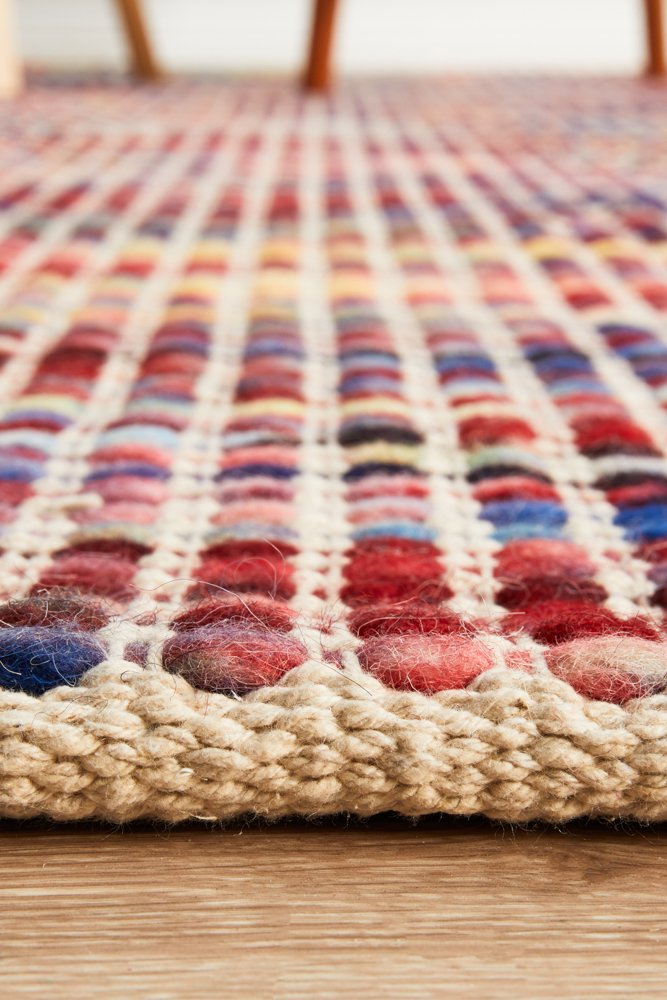 Hand Braided Natural Felted Wool Rug