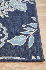 Oceana Hummingbird Navy Outdoor Rug