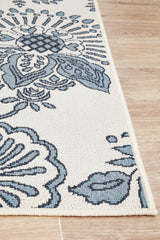 Oceana Hummingbird White Outdoor Rug