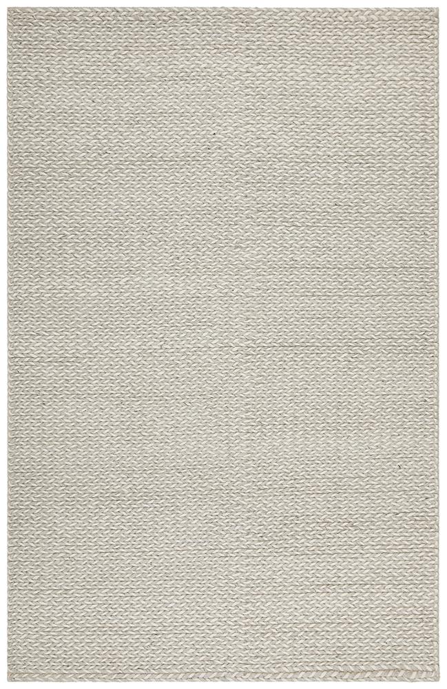 Helena Woven Wool Rug Grey White