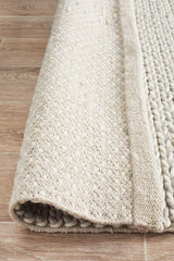 Helena Woven Wool Rug Grey White