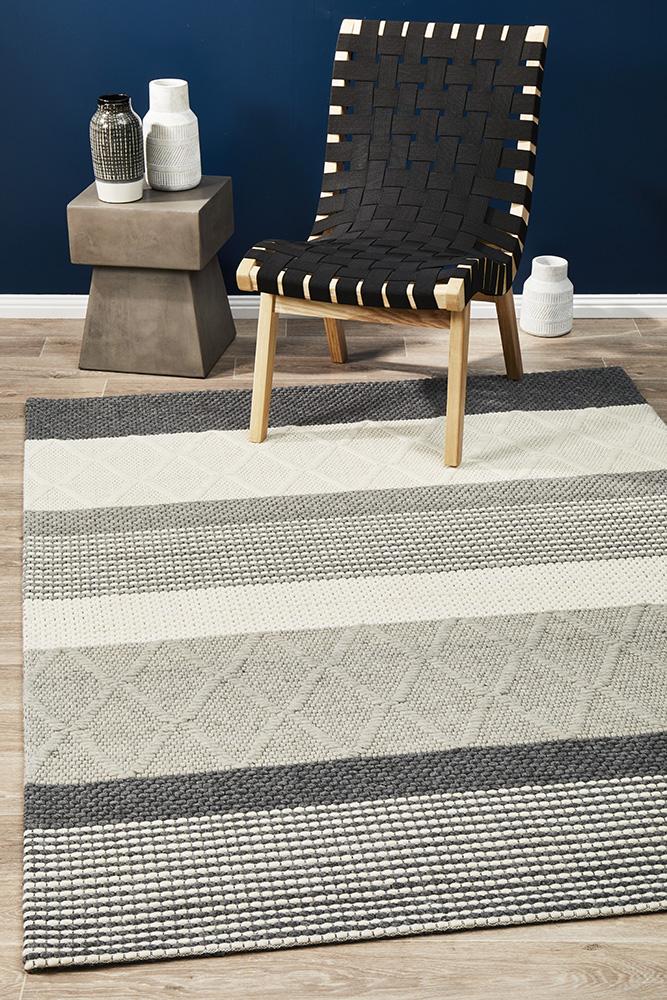 Karlsson Wool Hatch Textured Rug