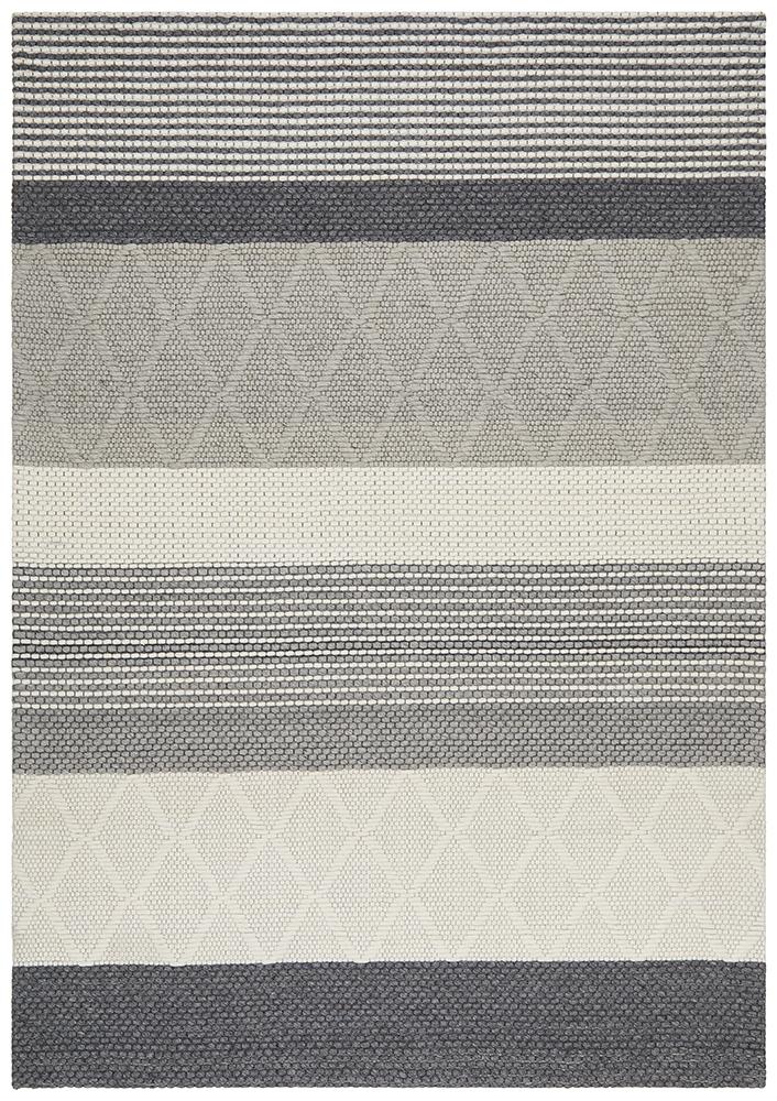 Karlsson Wool Hatch Textured Rug