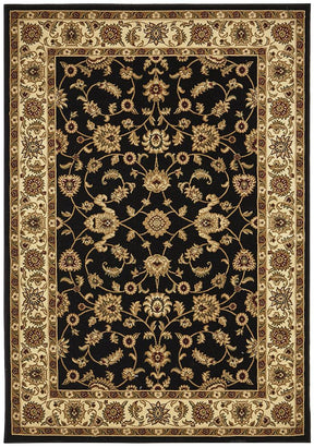Classic Rug Black with Ivory Border - Lost Design Society