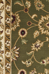 Classic Rug Green with Ivory Border