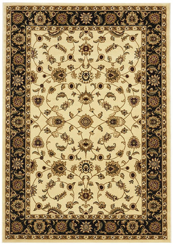 Classic Rug Ivory with Black Border