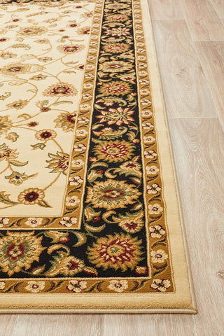 Classic Rug Ivory with Black Border