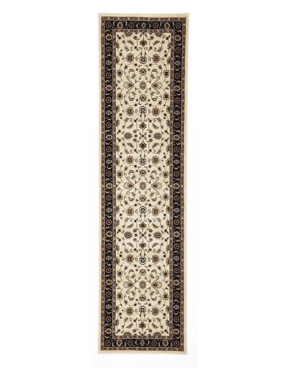 Classic Rug Ivory with Black Border