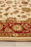 Classic Rug Ivory with Red Border