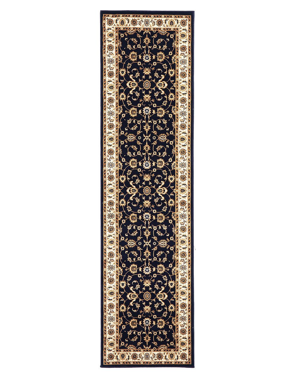 Classic Rug Navy with Ivory Border