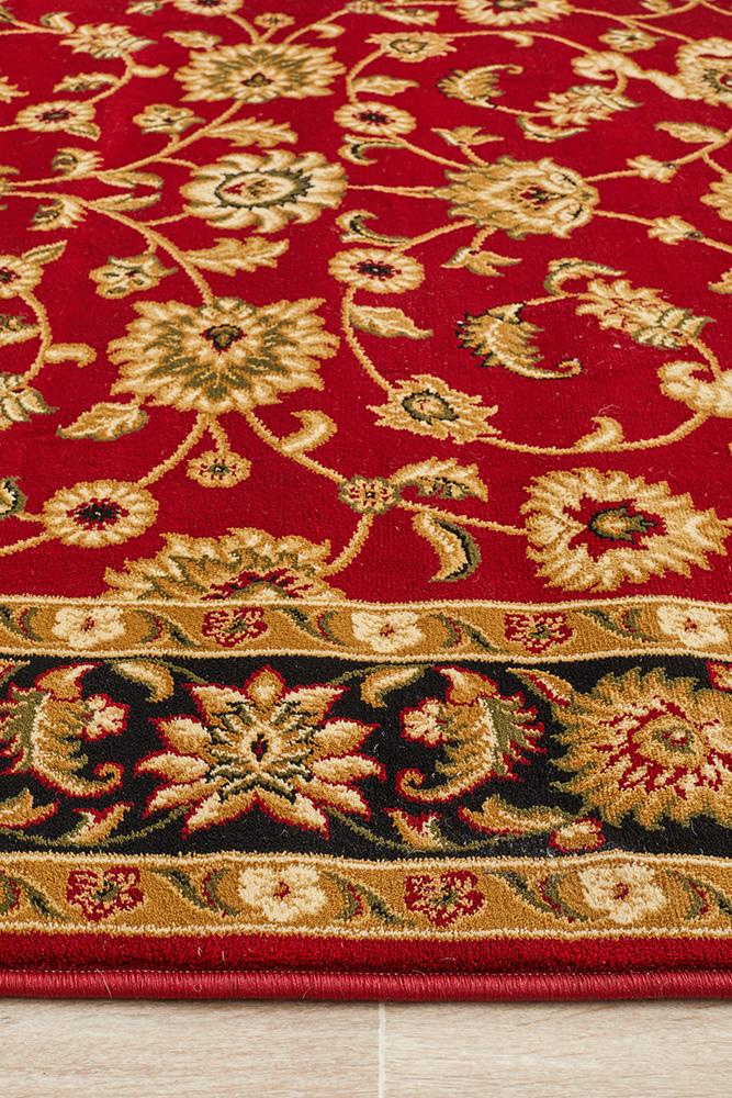 Classic Rug Red with Black Border