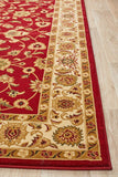 Classic Rug Red with Ivory Border