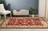 Classic Rug Red with Ivory Border