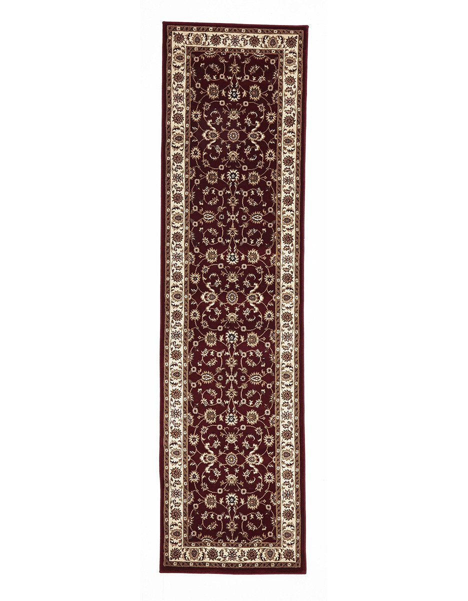 Classic Rug Red with Ivory Border