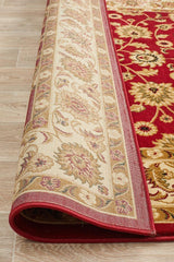 Classic Rug Red with Ivory Border