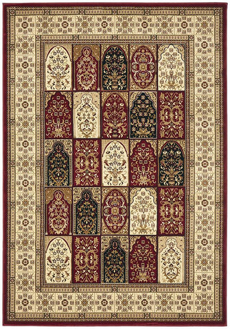 Traditional Panel Design Burgundy with Ivory