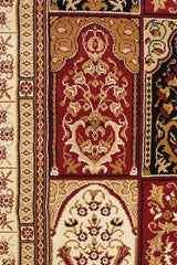 Traditional Panel Design Burgundy with Ivory