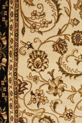 Medallion Rug Ivory with Black Border