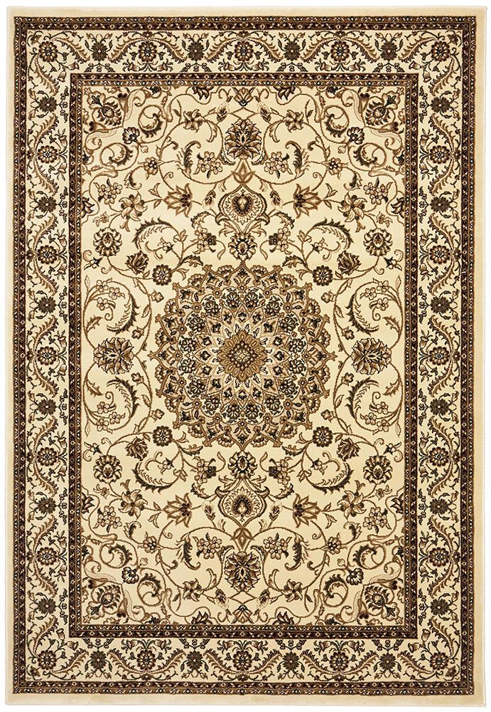 Medallion Rug Ivory with Ivory Border