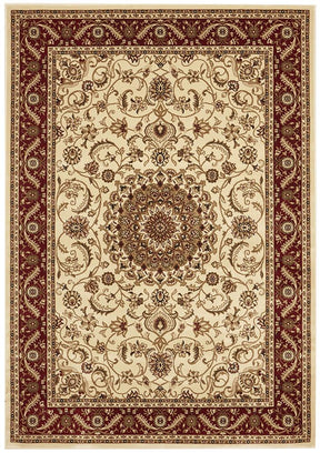 Medallion Rug Ivory with Red Border - Lost Design Society