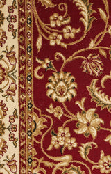 Medallion Rug Red with Ivory Border