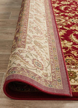 Medallion Rug Red with Ivory Border