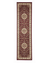 Medallion Rug Red with Ivory Border