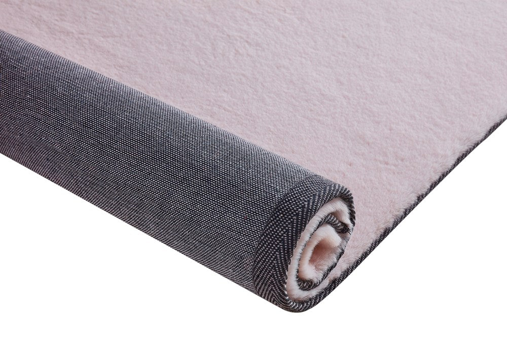 Turuun Soft Faux Fur Soft Pink Rug