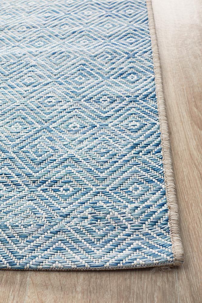 Promenade Outdoor Clara Diamond Blue Rug