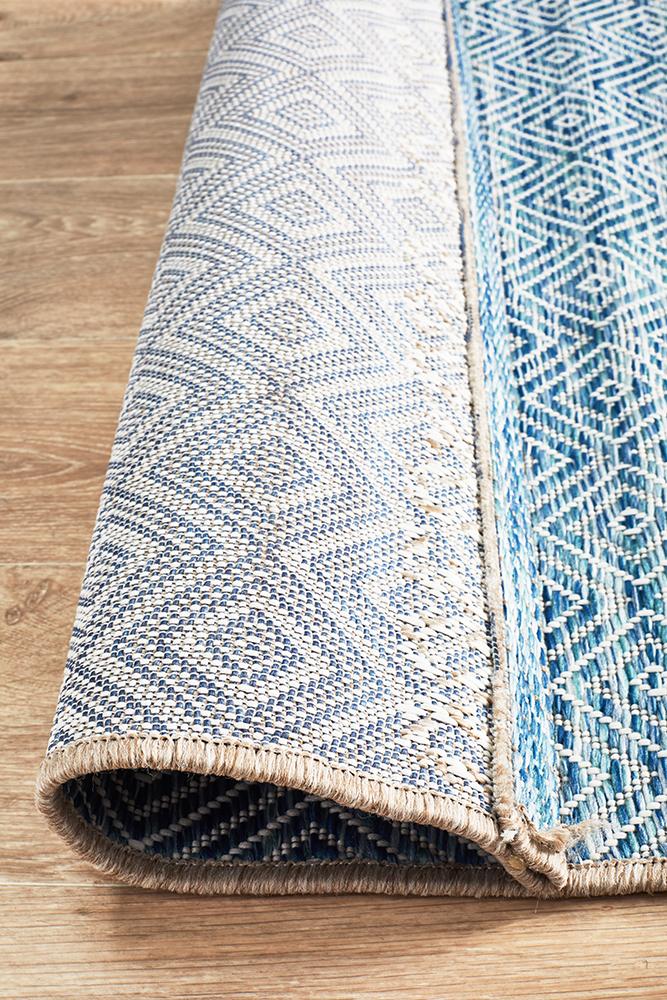 Promenade Outdoor Clara Diamond Blue Rug