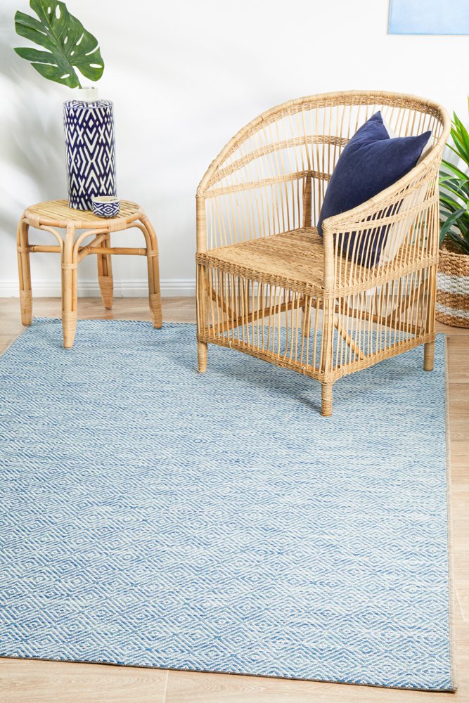 Promenade Outdoor Clara Diamond Blue Rug