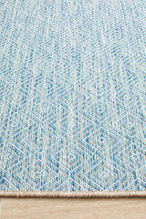 Promenade Outdoor Clara Diamond Blue Rug