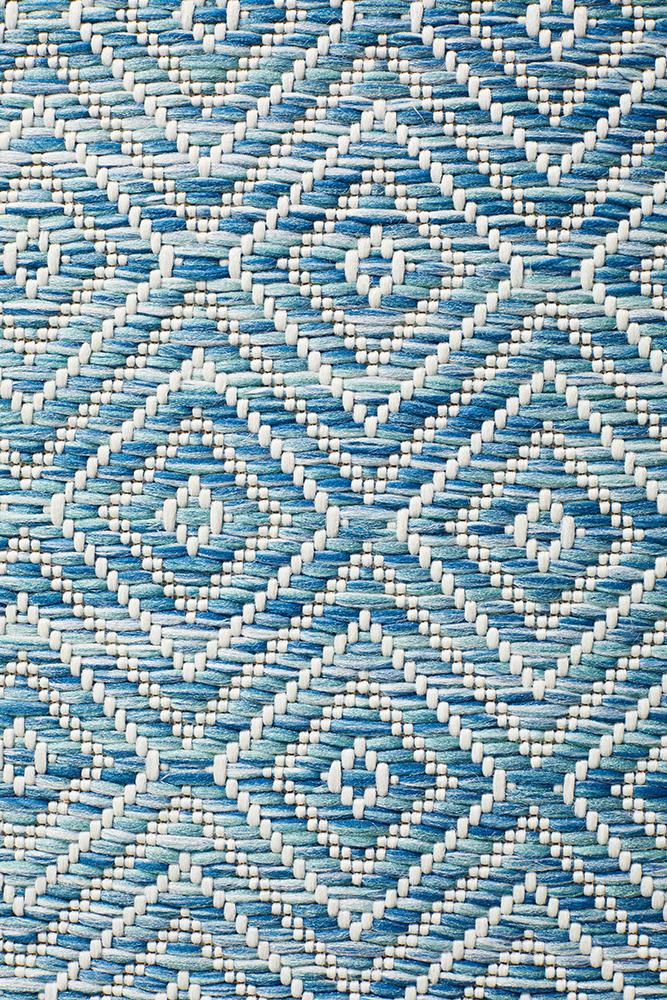 Promenade Outdoor Clara Diamond Blue Rug