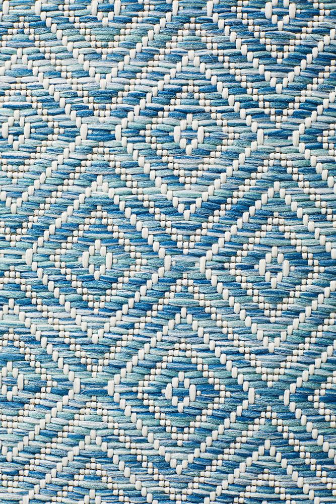 Diamond Rug Blue Promenade Outdoor Clara Diamond Blue Rug – Lost Design Society Rugs