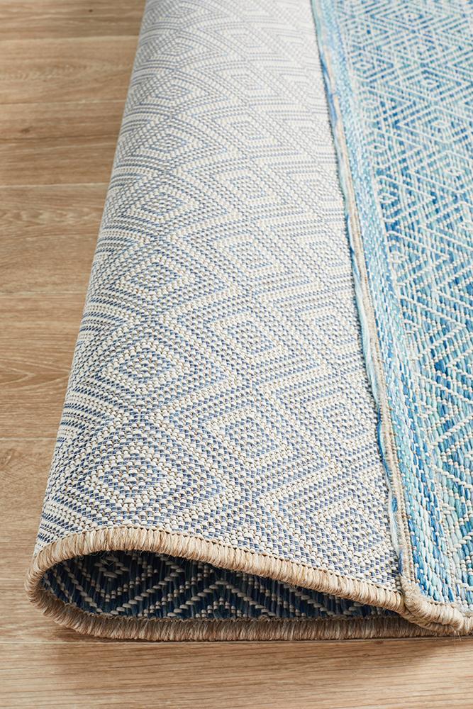 Promenade Outdoor Clara Diamond Blue Rug