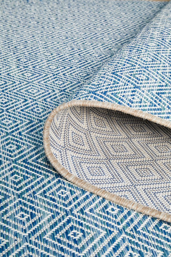 Promenade Outdoor Clara Diamond Blue Rug