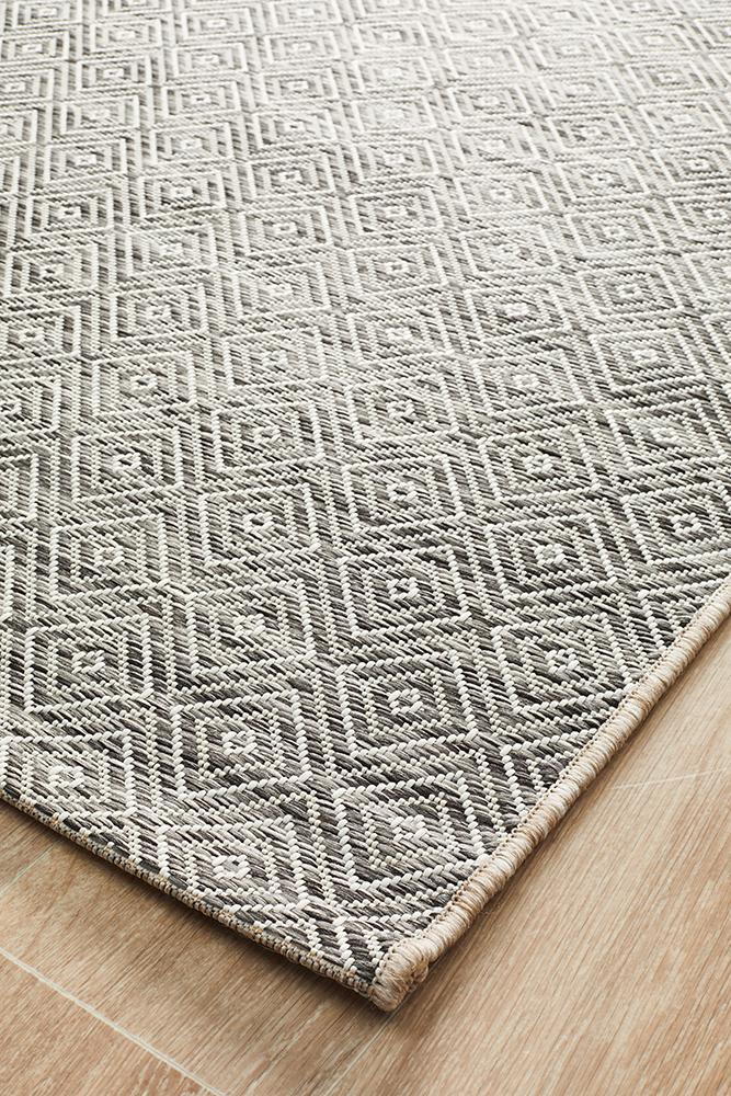 Promenade Outdoor Clara Diamond Grey Rug