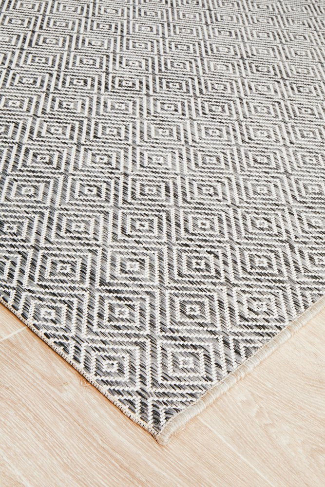 Promenade Outdoor Clara Diamond Grey Rug