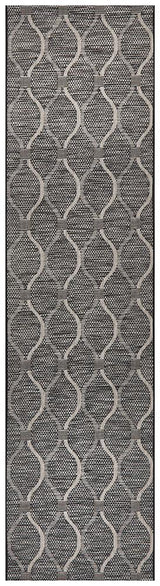 Promenade Outdoor Denise Trellis Black Rug