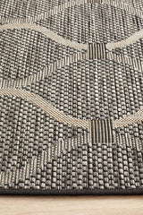 Promenade Outdoor Denise Trellis Black Rug