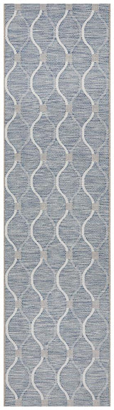 Promenade Outdoor Denise Trellis Blue Rug