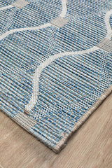 Promenade Outdoor Denise Trellis Blue Rug