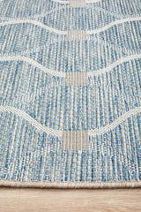 Promenade Outdoor Denise Trellis Blue Rug