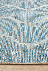 Promenade Outdoor Denise Trellis Blue Rug