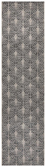 Promenade Outdoor Fern Trellis Black Rug