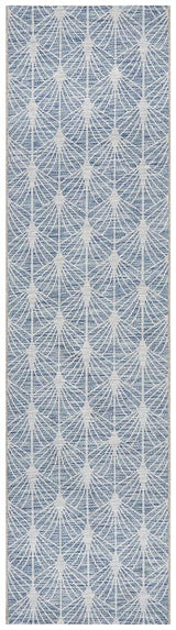 Promenade Outdoor Fern Trellis Blue Rug