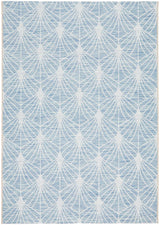 Promenade Outdoor Fern Trellis Blue Rug