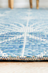 Promenade Outdoor Fern Trellis Blue Rug