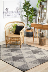 Promenade Outdoor Geo Black Rug